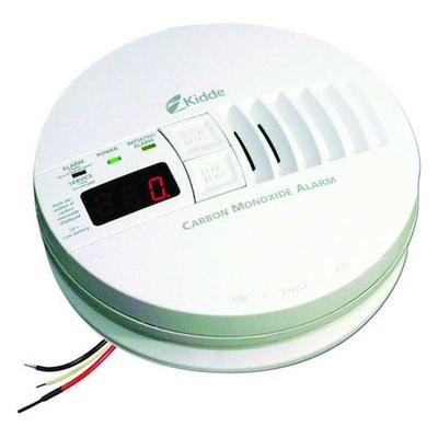 KIDDE KN-COP-IC Carbon Monoxide Alarm, 85 dB at 10 ft, 120V AC, 9V,