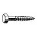 ZORO SELECT U08280.075.0400 Lag Screw, 3/4 in, 4 in, Steel, Zinc Plated Hex