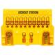 MASTER LOCK 1483BP410 Lockout Station, Wall Mounted, 10-Lock Covered Station