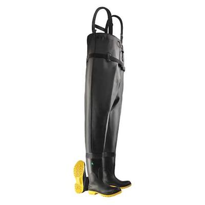 DUNLOP 8686700 Men's Chest Wader, 12 Steel Toe, Black