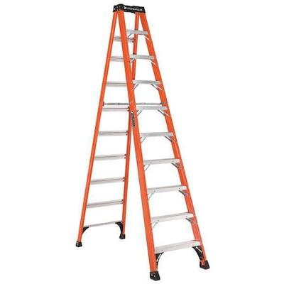 LOUISVILLE FS1410HD 10 ft Fiberglass Stepladder, 375 lb Capacity