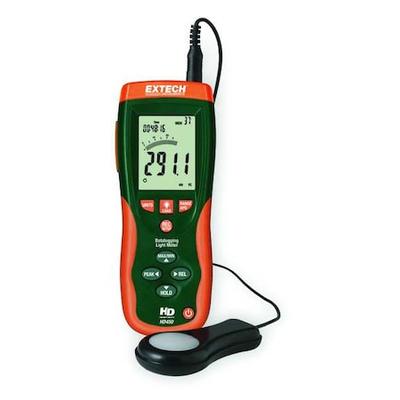 EXTECH HD450 Light Meter,0.01-40,000 Fc,Data Logging