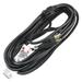 ZORO SELECT 5XFN8ID Power Cord, 5-15P, SJT, 25 ft., Blk, 13A, 16/3