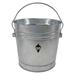 ZORO SELECT 2PYW5 10 gal Round Trash Can, Silver, Galvanized steel