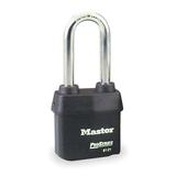 MASTER LOCK 6121NKALJ Padlock, Keyed Alike, Long Shackle, Rectangular Steel