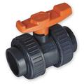 GF PIPING SYSTEMS 161375005 1-1/4" Socket PVC Ball Valve Inline True Union