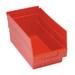 QUANTUM STORAGE SYSTEMS QSB202RD Shelf Storage Bin, Red, Polypropylene, 11 5/8