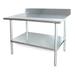 ZORO SELECT 2KRD6 Fixed Work Table,SS,48" W,30" D