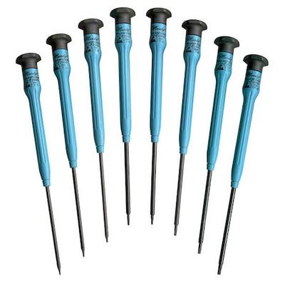 MOODY TOOL 58-0451 ESD Screwdriver Set,Star,8 Pc