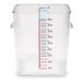 RUBBERMAID COMMERCIAL FG632200CLR Square Storage Container,22 qt,Clear