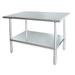 ZORO SELECT 4UEK4 Fixed Work Table,SS,60" W,30" D