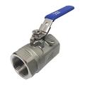 ZORO SELECT 06Q221N06034 3/4" FNPT Stainless Steel Ball Valve Inline