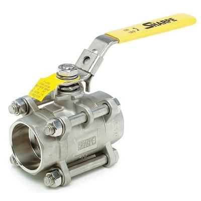 SHARPE VALVES 4351002500 1/2" Socket Stainless Steel Ball Valve Inline
