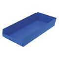 AKRO-MILS 30174BLUE Shelf Storage Bin, 23 5/8 in L, 11 1/8 in W, 4 in H, Blue,