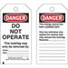 BRADY 66051 Danger Tag,5-3/4 x 3 In,OSHA,Met,PK25, 66051