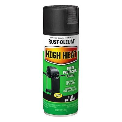 RUST-OLEUM 7778830 Spray Paint, Bar-B-Que Black, Satin, Solvent, 12 Oz