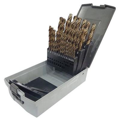 ZORO SELECT 10D228 Split Point Drill Bit Set, Cobalt, 29-Piece