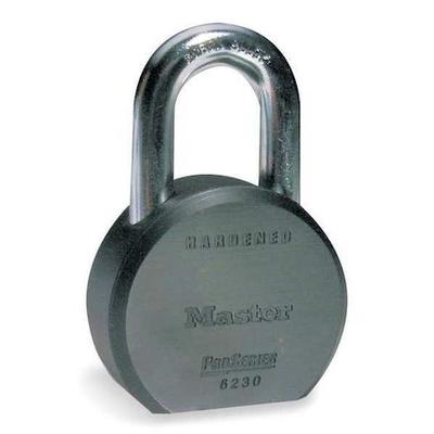 MASTER LOCK 6230LH Padlock, Keyed Different, Long Shackle, Round Steel Body,