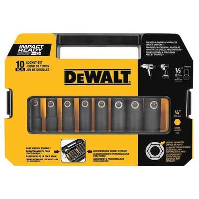 DEWALT DW22812 1/2" 10 Pc. Socket Set - IMPACT READY(R)