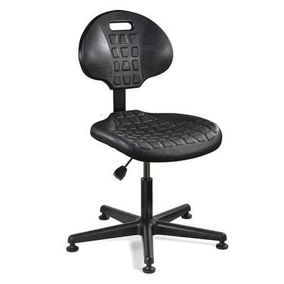 BEVCO 7000-BLK Polyurethane Desk Chair, 15" to 20", No Arms, Black