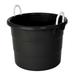 HOMZ 0402GRBK.08 Storage Tub w/ Rope Handles, 18 Gal, Black