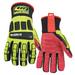 RINGERS GLOVES 267-13 Glove,Impact Resistant,3XL,Hi-Vis,Pr