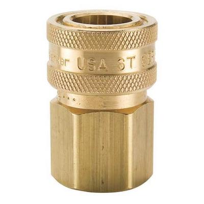PARKER BST-4 Hydraulic Quick Connect Hose Coupling, Brass Body, Sleeve Lock,
