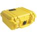 PELICAN 1200-001-240 Yellow Protective Case, 10.62"L x 9.68"W x 4.87"D