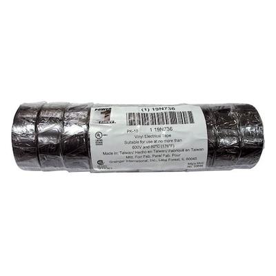 ZORO SELECT 19N736 Vinyl Electrical Tape,3/4 in W x 20 ft L, 7 mil thick,