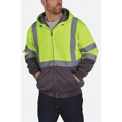 UTILITY PRO UHV425x-4XBLKYLW Hi-Viz Sweatshirt,Ylw/Blk,Polymide,4XL