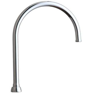 CHICAGO FAUCET GN8AJKABCP Gooseneck Spout, Brass