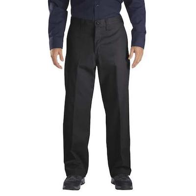 DICKIES LP92BK 38 32 Men's Industrial Work Pants, L/XL, Black, Cotton/Polyester