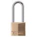 MASTER LOCK 140DLH Padlock, Keyed Different, Long Shackle, Rectangular Brass