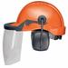 DELTA PLUS CU-30L-V Front Brim Hard Hat, Type 1, Class C, Ratchet (6-Point),