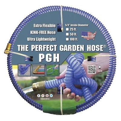 TUFF GUARD PGH-25-BL 5/8 in ID x 25 ft L Water Hose, Rubber Tube, Blue, Brass x