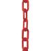 MR. CHAIN 50005-50 2" (#8, 51 mm.) x 50 ft. Red Plastic Chain