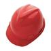 MSA SAFETY 10150223 Front Brim Hard Hat, Type 1, Class E, Ratchet (4-Point), Red