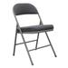 ZORO SELECT 13V428 Padded Folding Chair,Gray,300 lb.