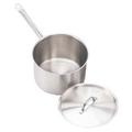 CRESTWARE SSPAN5WC Sauce Pan w/Cover,5 qt,9-1/2 In.,SS