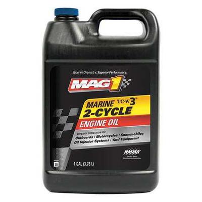 MAG 1 MAG60136 2-Cycle Synthetic Blend Marine Motor Oil, TC-W3 certified, Blue,