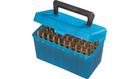 MTM Case-Gard Deluxe SML Rifle Ammo Case 50 Round (H50RS24) - Clear Blue