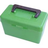 MTM H-50 50 Round SM Rifle Ammo Box With Handle (H50RS10) - Poly Green screenshot. Hunting & Archery Equipment directory of Sports Equipment & Outdoor Gear.