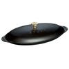 Staub Cast Iron 14.5-inch x 8-inch Covered Fish Pan Cast Iron in Black/Gray | 3.31 H x 7.87 W in | Wayfair 1332125