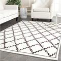 White 96 x 0.25 in Area Rug - Safavieh Mosaic Geometric Hand Knotted Wool Cream Area Rug Viscose/Wool | 96 W x 0.25 D in | Wayfair MOS157A-8