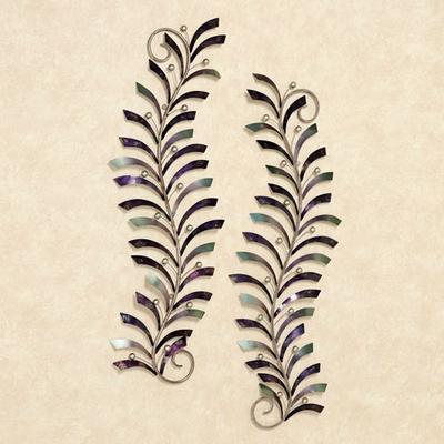 Natures Dance Metal Wall Art Purple Set of Two, Set of Two, Purple