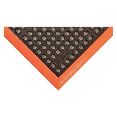 CONDOR 34L285 Black with Orange Border Drainage Holes Drainage Mat 3 ft. 4