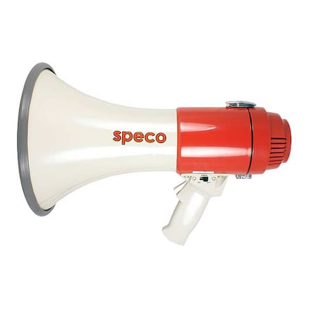 SPECO TECHNOLOGIES ER370 Megaphone,14-1/4 In.,Siren