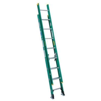 WERNER D5916-2 16 ft Fiberglass Extension Ladder, 225 lb Load Capacity
