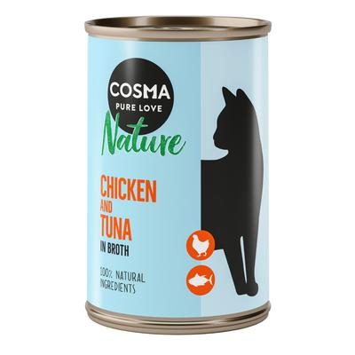 6x140g Chicken Tuna Cosma Nature Wet Cat Food