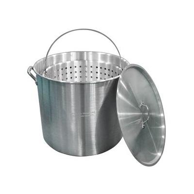 Carolina Cooker 80 Qt. Aluminum Stock Pot Basket Lid Cast Iron & Cooking Supplies